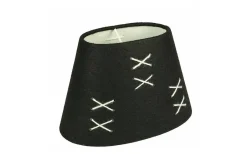 Kors Lampskärm Oval 22cm Svart/Vit