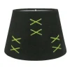 Kors Lampskärm Oval 22cm Svart/Limegrön