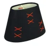 Kors Lampskärm Oval 22cm Svart/Röd