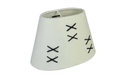 Kors Lampskärm Oval 22cm Vit/Svart