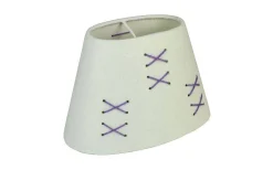 Kors Lampskärm Oval 22cm Vit/Lila