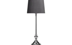 Lampfot Andrea Krom 58cm med lampskärm Sofia Grå