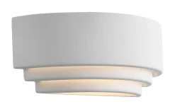 Lancio Oblong Vägglampa Gips Vit