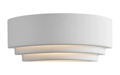 Lancio Oblong Vägglampa Gips Vit