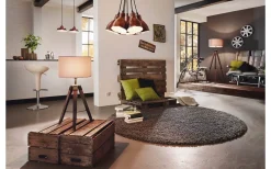 Lantada Golvlampa 143cm Svart/Taupe