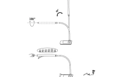 Laroa Skrivbordslampa 33cm LED 4000K 3,5W Vit