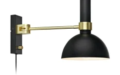 Larry Vägglampa Svart/Mässing