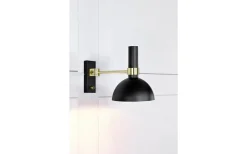 Larry Vägglampa Svart/Mässing