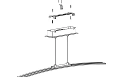 Lasana Taklampa 90cm LED 3000K 30W Krom
