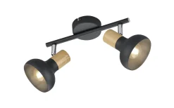 Latika Spotlight 2-delad E14 matt svart/trä