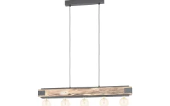 Layham Taklampa 96cm 5L Trä/Svart