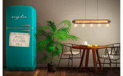 Layham Taklampa 96cm 5L Trä/Svart