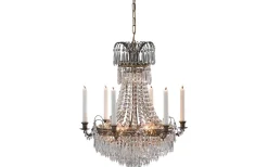Läckö Kristallkrona Antik 54cm 7xE14
