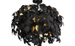 Leavy Plafond 70cm 3xE14 mattsvart