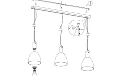 Lebalio Taklampa 113cm Brons
