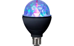 LED E27 Glob 80mm Disco RGB Roterande 3W