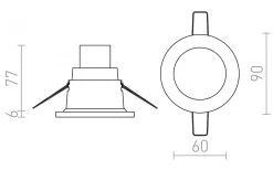 Leroy R Infälld Spotlight Vit 12V GU5,3 IP44