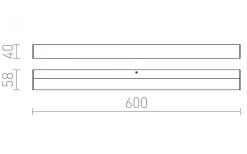 Levia Vägglampa Borstad Aluminium 60cm LED 12W IP44 3000K