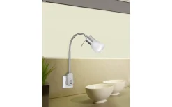 Levisto Spotlight för vägguttag E14 borstad stål