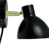 Lilje Vägglampa Svart/Mässing