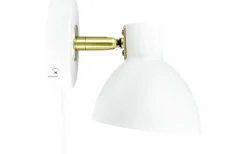 Lilje Vägglampa Vit/Mässing