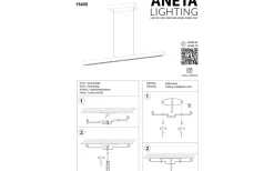 Linea Taklampa 100cm LED 22W 3000K Brun/Svart