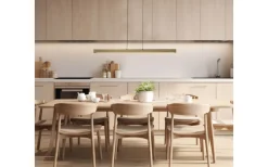 Linea Taklampa 100cm LED 22W 3000K Trä/Svart