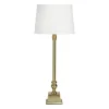 Linné Bordslampa 50cm Guld med lampskärm Sofia Offwhite