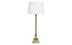 Linné Bordslampa 50cm Guld med lampskärm Sofia Offwhite