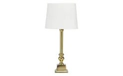 Linné Bordslampa 36cm Guld med lampskärm Sofia Offwhite
