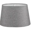 Linne Lampskärm Oval 28cm Grå
