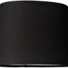 Linne Lampskärm Oval 32cm Svart