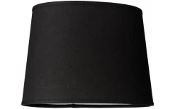 Linne Lampskärm Oval 32cm Svart