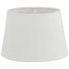 Linne Lampskärm Oval 22cm Vit