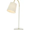Ljusdal Bordslampa 49cm Vit/Matt Mässing