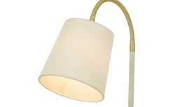 Ljusdal Bordslampa 49cm Vit/Matt Mässing
