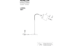 Ljusdal Bordslampa 49cm Vit/Matt Mässing