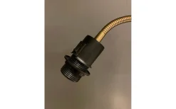 Ljusdal Golvfot 140cm 2L Svart/Matt Mässing Ex. Lampskärmar