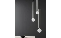 Long Takpendel 45cm Shiny Nickel