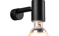 Lorenzo H2O Vägglampa 1-dels GU10 mattsvart IP44