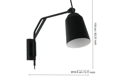 Loreto Vägglampa Svart