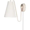 Lou Vägglampa Vit Bouclé/Beige