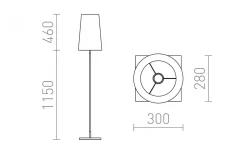 Lulu Golvlampa 160cm Vit/Krom E27