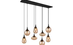 Lumina Takpendel 8-delad E14 matt svart/bärnsten