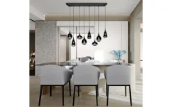 Lumina Takpendel 8-delad E14 mattsvart