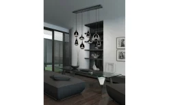 Lumina Takpendel 8-delad E14 mattsvart