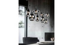 Lumina Takpendel 8-delad E14 mattsvart