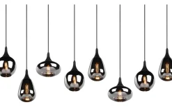 Lumina Takpendel 8-delad E14 mattsvart