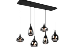 Lumina Takpendel 6-delad E14 mattsvart