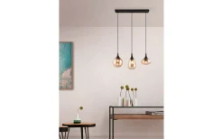 Lumina Takpendel 3-delad E14 matt svart/bärnsten